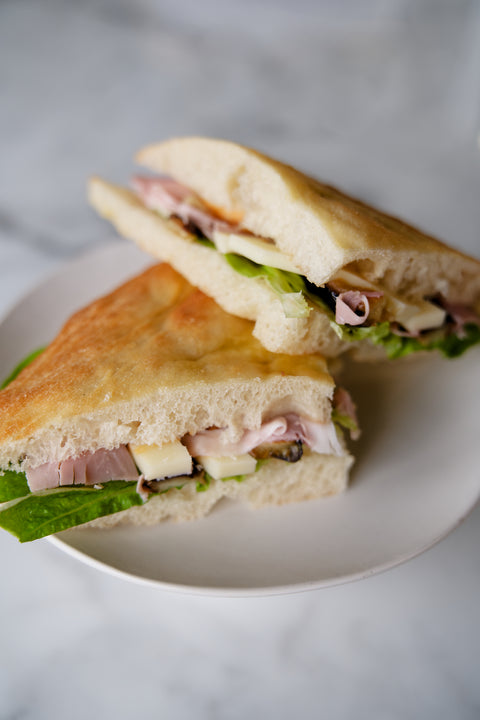 Focaccia Farcie Jambon Blanc, Scamorza & Aubergine